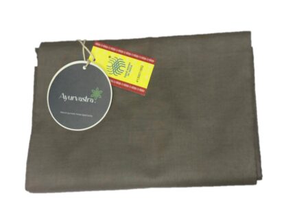 Balaramapuram Handloom (Organic Cotton)  Vembadam Karungali - Dark Grey - 2.5 Mtrs